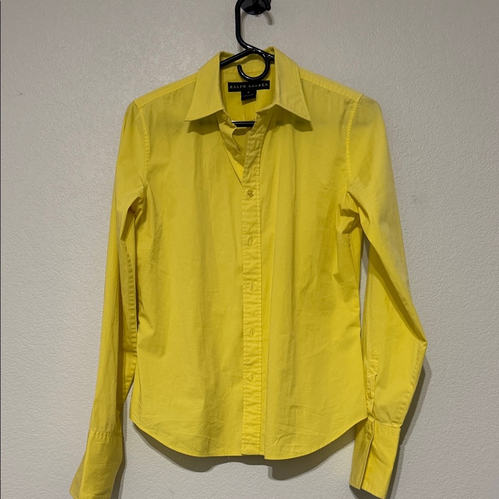 Ralph Lauren Black Label Bright Yellow Button-Down Shirt
